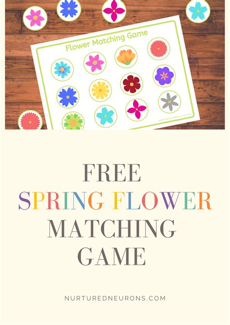 Printable Flower Matching Game