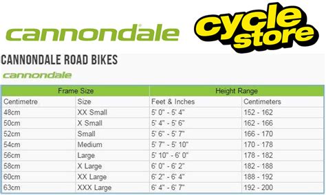 Cannondale Bike Size Guide Cheaper Than Retail Price Buy Clothing