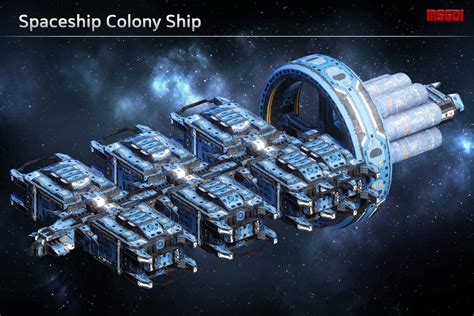 Spaceship Colony Ship 3d Space Unity Asset Store