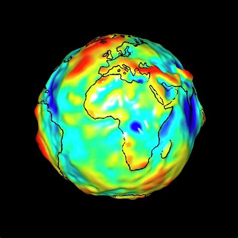 Gravity Map Of Earth Photograph By Nasascience Photo Library Fine
