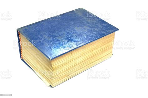 Old Thick Book Blue Cover On White Background Stock Photo Download
