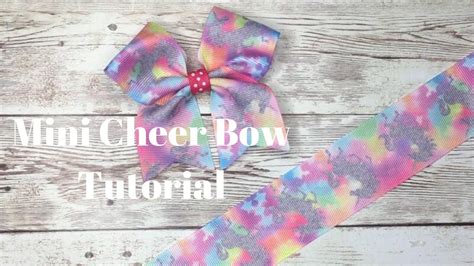 Mini Cheer Bow Tutorial Hair Bow Making Diy Ribbon Creations