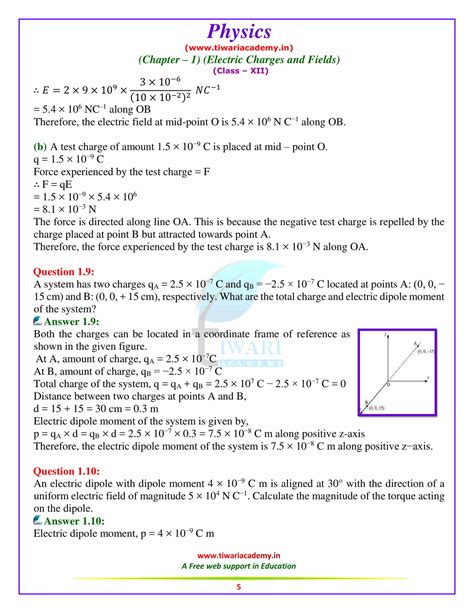 Ncert Solutions For Class 12 Physics Chapter 1 In Hindi And English
