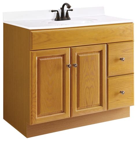 Fashionable rectangular frosted white porcelain sink. Claremont Unassembled 2-Door 2-Drawer Vanity Without Top ...
