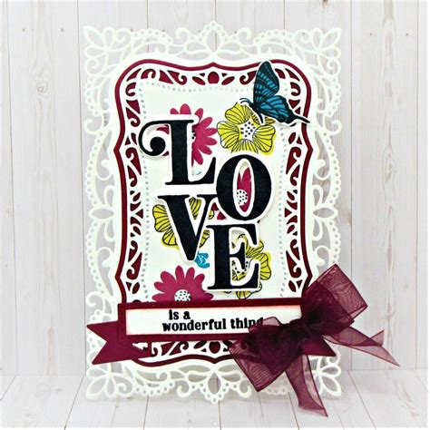 Sentiment Stamp And Dies By Crafters Companion Card Craft Crafters