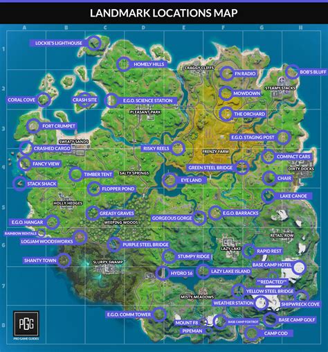 Fortnite chaos rising loading screen xp drop location. Fortnite Landmark Locations (Map) - Discover Quest ...