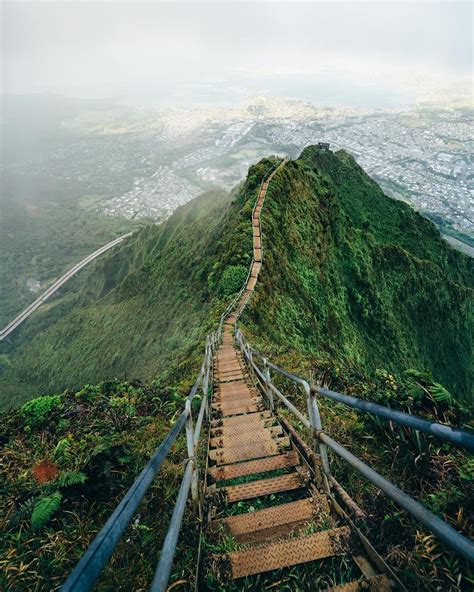 Oahu Haiku Stairs Aka Stairway To Heaven Hawaii Photography Hawaii