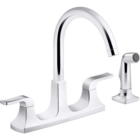 Discover kohler malaysia's wide range of luxury kitchen faucets and experience our designer kitchen collection. KOHLER Rubicon 2-Handle Standard Kitchen Faucet with ...