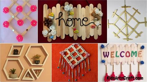Wall Hanging Decoration Ideas With Popsicle Sticks Kids Art And Craft