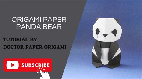 Origami Paper Panda Bear Oso Panda En Papel Tutorial Makoto
