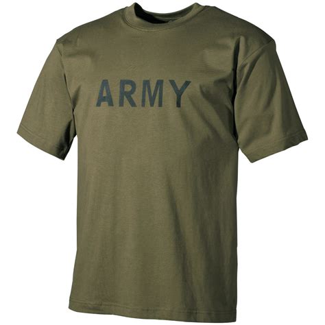 Military Mens T Shirt Combat Tee Cadet Top With Army Print Logo Cotton Olive Od Ebay