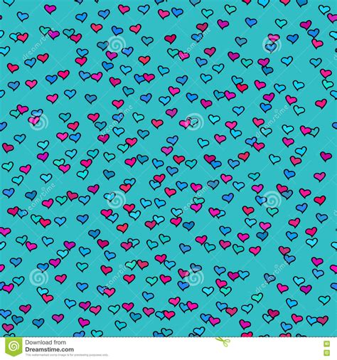 Seamless Pattern With Tiny Colorful Hearts Abstract Repeating Stock