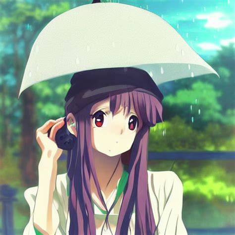 Prompthunt A Beautiful Anime Girl Standing In The Rain By Sasucchi95