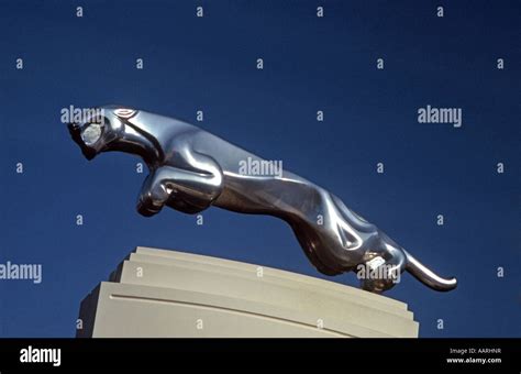 Leaping Cat Symbol Outside Jaguar Dealership Stock Photo Alamy