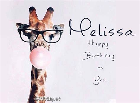 Happy Birthday Melissa