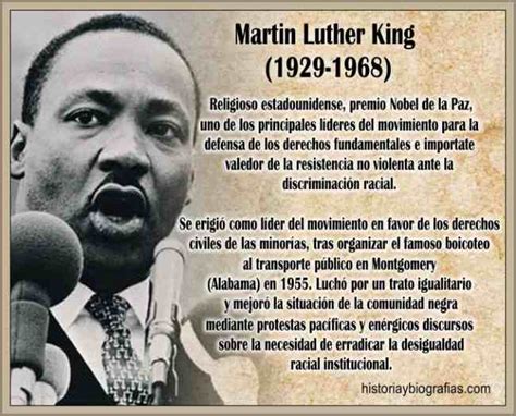 Biografia De Martin Luther Kingdefensor De Los Derechos Civiles 2023