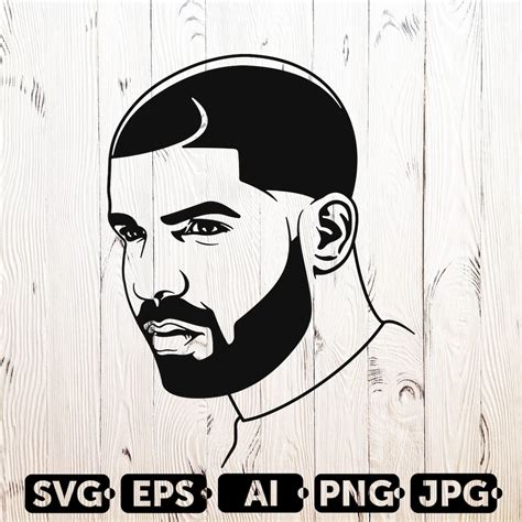 Drake Svg Cutting Files 3 Drake Digital Clip Art Artist Etsy