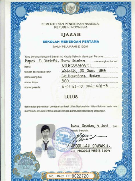 Contoh Scan Ijazah Sma Tahun 2021 Imagesee