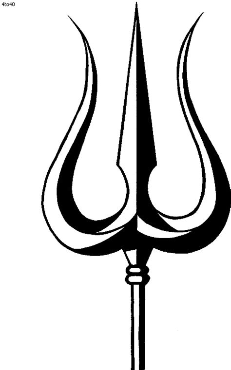 Trishul Png Free Download Outline Image Of Trishul Clipart Large