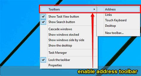 Open Any Website Or Location Directly From Taskbar In Windows 10
