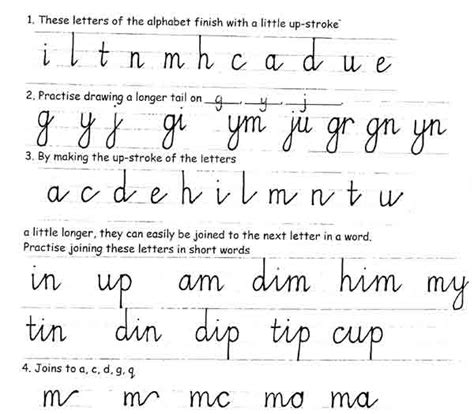 Handwriting Worksheets Joining Letters