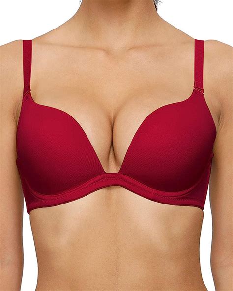 Buy Plunge Deep V Push Up Padded Backless Multiway Bra Low Cut U Shaped With Low Back Extender