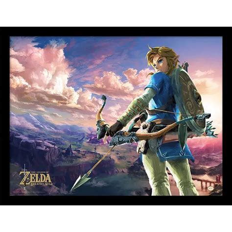 The Legend Of Zelda Botw Hyrule Scene Official 30x40cm Framed Print