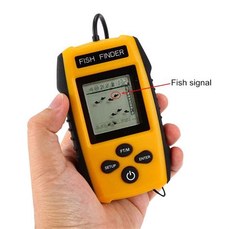 Lumiparty Portable Fish Finder Water Depth Temperature Fishfinder With