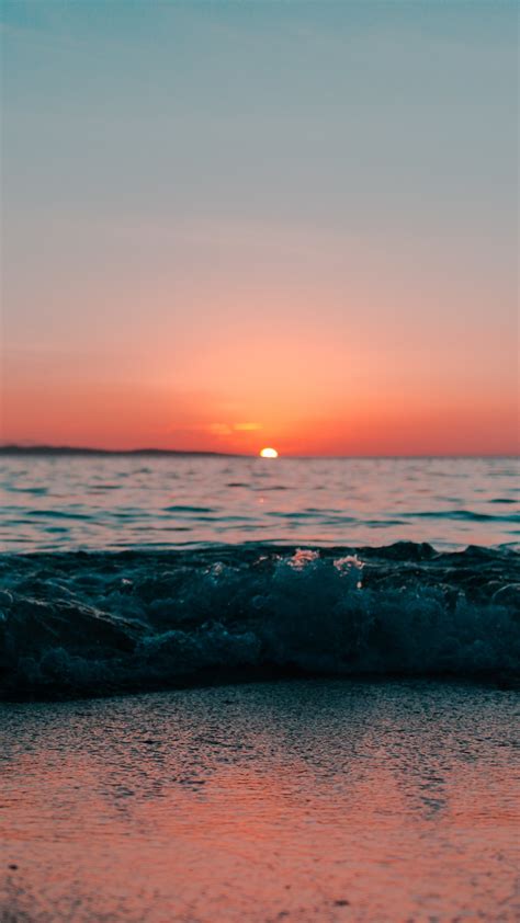 2160x3840 Waves Sunset 5k Sony Xperia Xxzz5 Premium Hd 4k Wallpapers