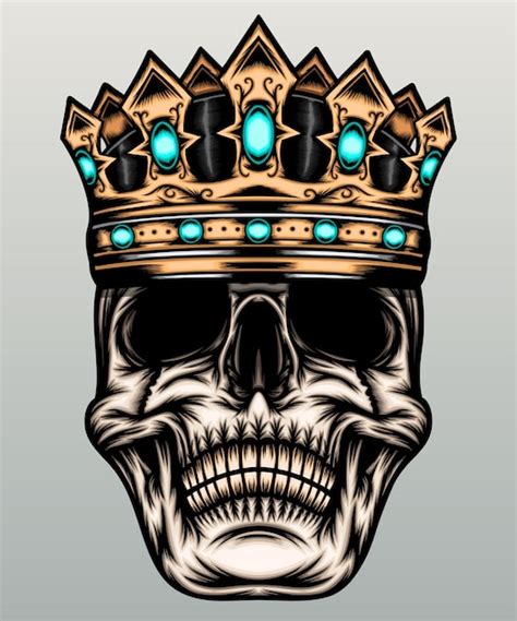 Premium Vector King Skull Illustration