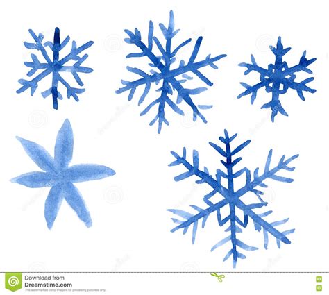 Snowflake Painted With Watercolors Stock Image Image Of Handmade