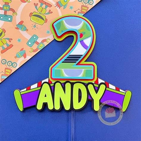 Toy Story Inspired Cake Topper Personalized Cake Topper 3d Etsy