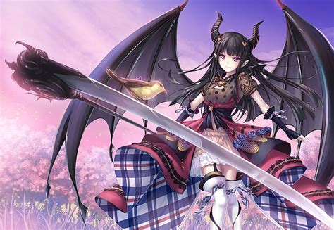 3840x2160px Free Download Hd Wallpaper Anime Girl Devil Horns
