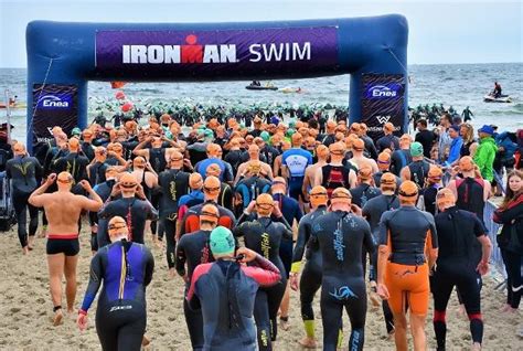 open water swimming stage in photos from the sprint triathlon gdynia 2019 swim andrzej