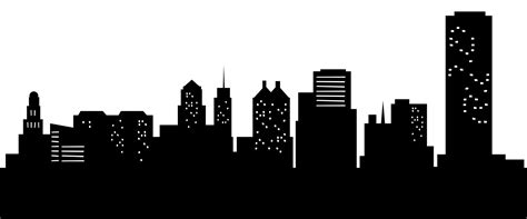 Digital Skyline Clipart City Skyline Silhouette Svg Png Vector Drawing