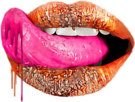 Tongue Lick Licking Lips Mouth Lipstick Makeup Lips Psd