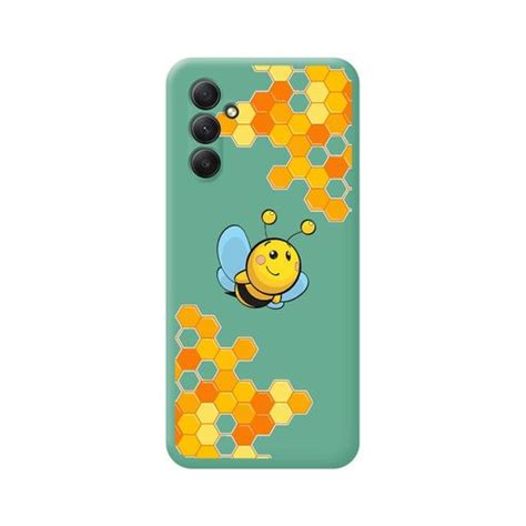 Funda Silicona Líquida Verde Samsung Galaxy A34 5g Diseño Abeja Dibujos