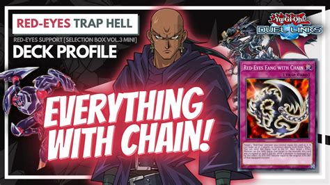 Red Eyes Trap Hell New Red Eyes Fang With Chain Red Eyes Deck