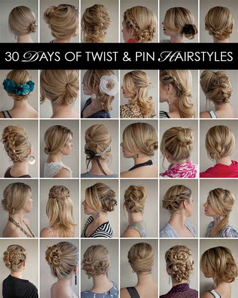 30 Days Of Twist And Pin Hairstyles The Hair Romance Ebook Hair Romance