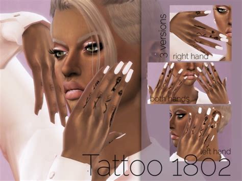 The Sims Resource Tattoo 1802 By Merci • Sims 4 Downloads
