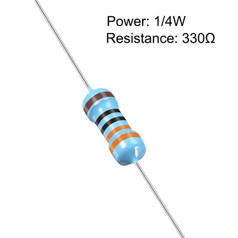 1 4 watt 330 ohm metal film resistors 0 25w 1 tolerances 5 color bands 300 pcs walmart canada