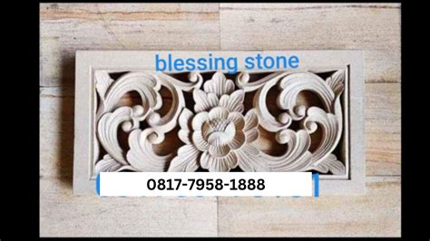 Relief Motif Bunga Mawar Batu Paras Ukir Blessing Stone
