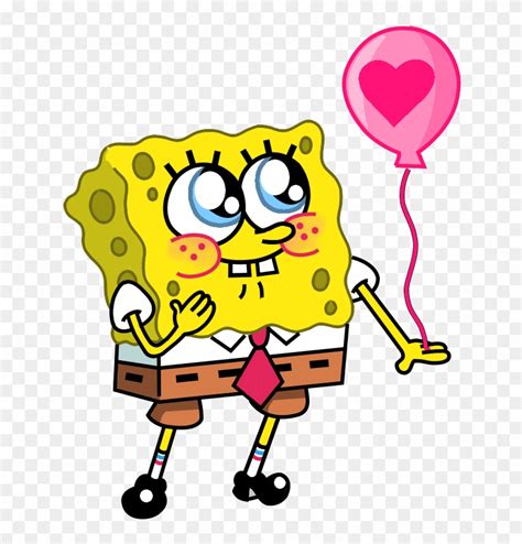 Cute Spongebob Squarepants In Love Free Transparent Png Clipart