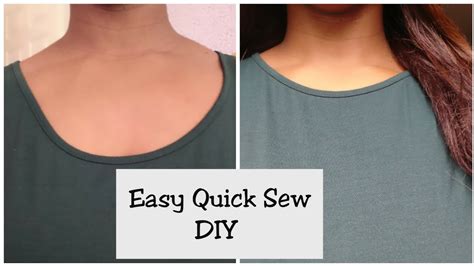 How To Fix A Low Neckline T Shirt Youtube