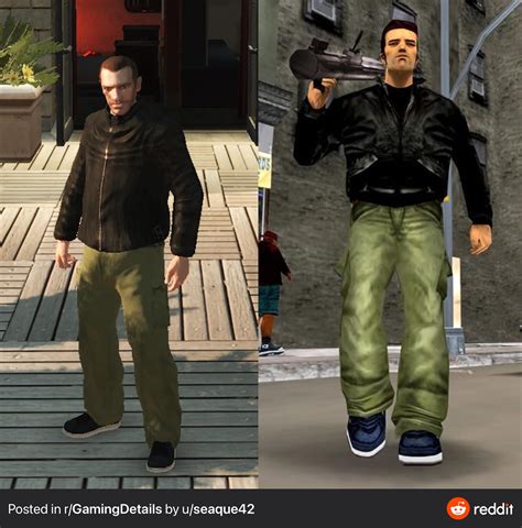 In Gta Iv Niko Can Attain Claudes Clothes From Gta Iii As An Easter
