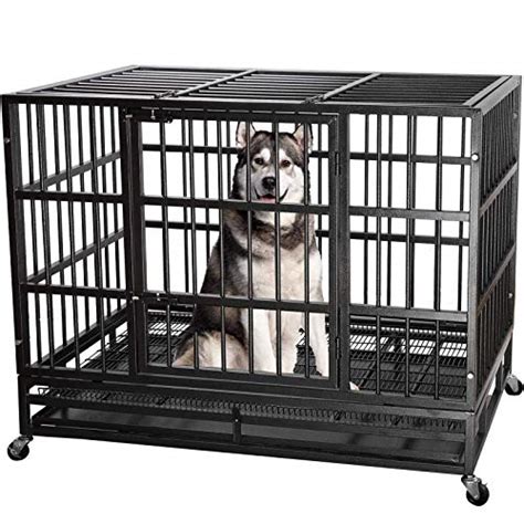 Itori 48 Inch Xxl Heavy Duty Indestructible Dog Crate Dog Cage Kennel