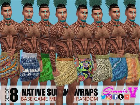 Simmievnative Sulani Wraps For Men Sims 4 Sims Sims 4 Clothing