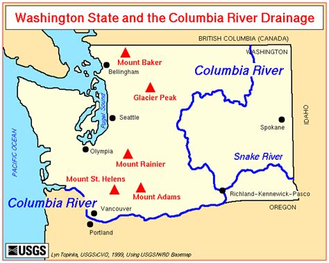 Washington State And The Columbia Washington State Map Study