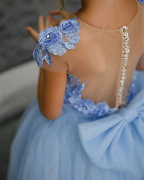 Light Blue Flower Girl Dress Flower Girl Dress Tulle Toddler Ball Gown