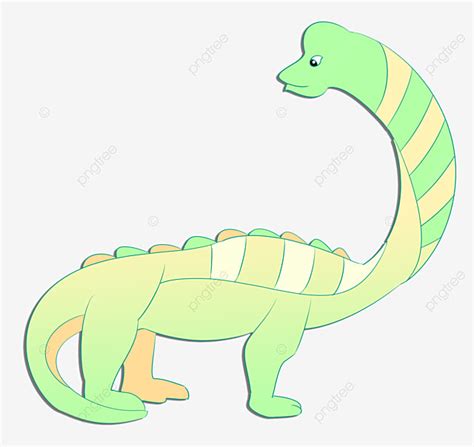 Gambar Ilustrasi Dinosaurus Leher Panjang Hijau Dinosaurus Hijau